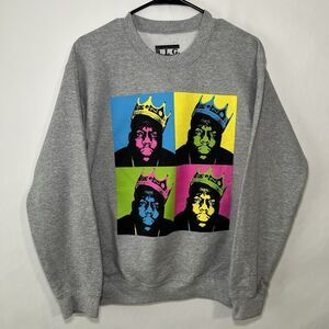 Brooklyn Mint Notorious BIG Biggie Crewneck Sweatshirt Size Small Gray Colorful